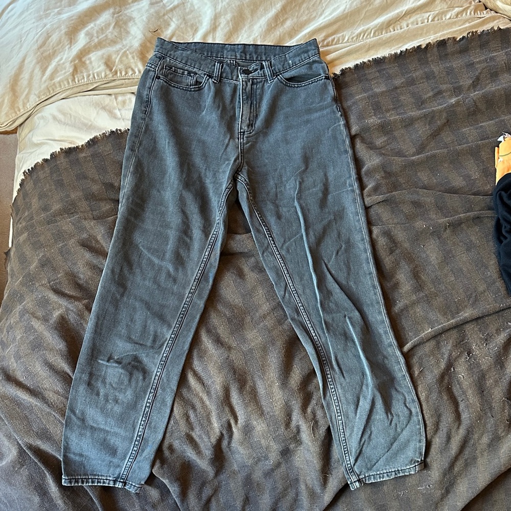 BDG Black and Gray High-Rise Mom Jeans